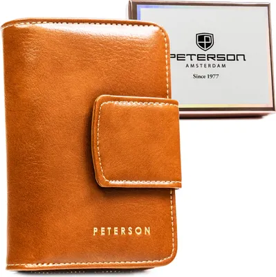 Obrázok produktu pre Peterson dámska peňaženka z ekokože svetlohnedá RFID 12,5x8,5 cm