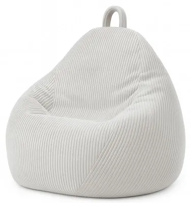 Immagine prodotto di Pouf sacco in velluto a coste BANANAIR 120 x 100 cm grigio chiaro