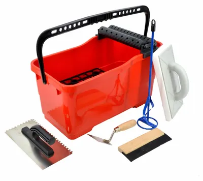 Fliesenleger-Set AWTOOLS KG-1 mit 7 Werkzeugen für Fliesen- und Verputzarbeiten