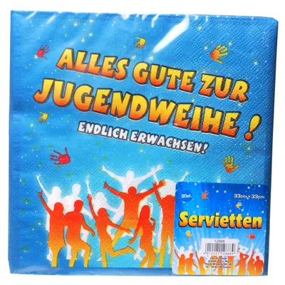 Produktbild von Servietten "Jugendweihe", 20-tlg.