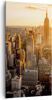 Produktbild von Bild auf Leinwand - Leinwandbild - New York Wolkenkratzer Manhattan - 65x120cm - Wand Bild - Wanddeko - Leinwanddruck - Bilder - Kunstdruck - Leinwand bilder - Wandkunst - PA65x120-2672
