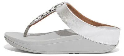 Productafbeelding van FitFlop Fino Ergonomische Teenslipper - Zilver ZILVER 41
