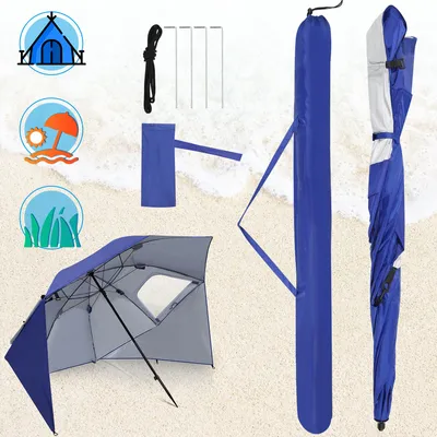 Produktbild von Sonnenschirm Hitzebeständigem UV-Schutz mit Tasche Terrasse Gartenschirm 210cm