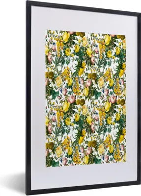 Produktbild von MuchoWow® MuchoWow® Gerahmtes Poster Blumen - Rosen - Gelb 40x60 cm - Poster mit zchwarzem Bilderrahmen - Poster in Rahmen