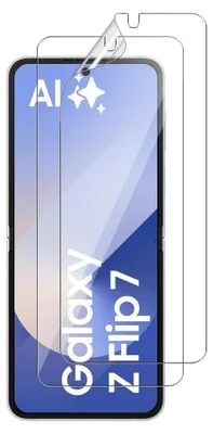 A product shot of two screen protectors for a Samsung Galaxy Z Flip 7 5G.
