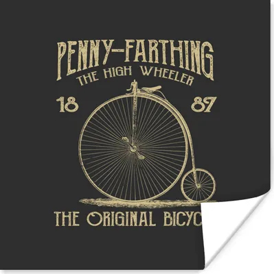 Produktbild von MuchoWow® Poster Fahrrad - Laufräder - Vintage 75x75 cm - Wand Dekoration