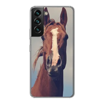 Produktbild von MuchoWow® Handyhülle Schutzhülle Hülle für Samsung Galaxy S22 Pferd - Wolken - Porträt Silikon Softcase Handy Hülle - Mobiltelefonhülle