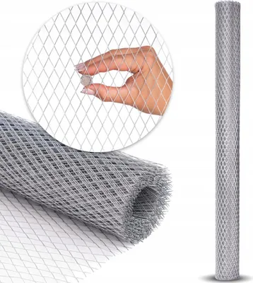 Produktbild von Putztraeger Streckmetall Verzinkt - 100 cm x 10 m - Leduchowski, Fuer Putzarmierung, Wand- Und Deckenverstaerkung, Masche 32 x 14 mm, 0,6 mm