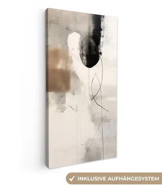 Obrázek produktu pro OneMillionCanvasses® - Plátna - abstraktní umění - šedá - Industrial, nástěnné umění, nástěnné dekorace Obývací pokoj, 20x40cm