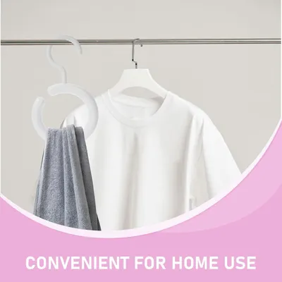 Produktbild von 10 Stück runde Schalaufhänger mit Haken aus PP und ABS in Beige – rutschfestes Runddesign für Schals und Krawatten im Schlafzimmer