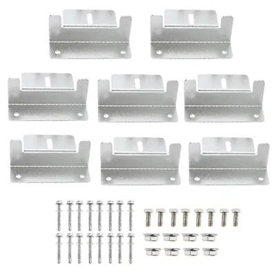 Z-Halterung für Solarmodule, 8 Stück, Aluminium, Montageset