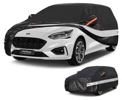Image de Housse de protection pour voiture, 10 couches, imperméable, pour Ford Focus berline 5 portes (1999-2025), couleur noire