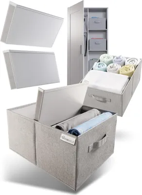 Produktbild von Aufbewahrungsboxen für Wäsche Schubladen Schrank Organizer 2er Set
