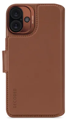 Image de Decoded Leather Detachable Wallet, Geldbörsenhülle, Apple, iPhone 16 Plus, 17 cm (6.7"), Braun