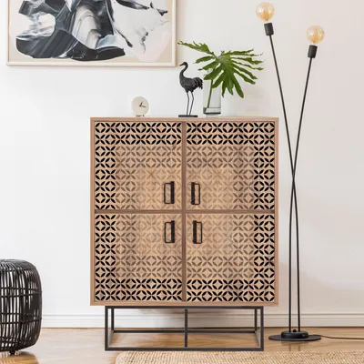Zdjęcie produktu dla Skye Decor, Quantum Solo - Fade, szafka wielofunkcyjna, sosna atlantycka, 100% PŁYTA POWLEKANA MELAMINĄ, 93 x 36 x 115 cm