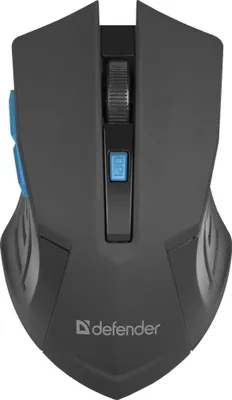 Zdjęcie produktu dla Defender ACCURA MM-275, Po prawej stronie, Optyczny, RF Wireless, 1600 DPI, Czarny, Niebieski