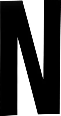 Produktbild von Klebebuchstabe "N" schwarz 100 mm
