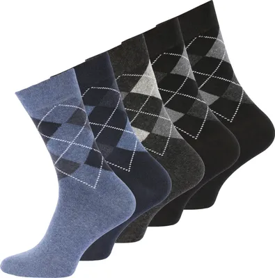 Produktbild von Cotton Prime® 10 Paar Baumwoll Socken Karo Classics 43-46