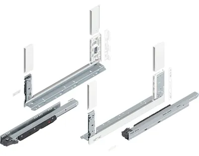 Produktbild von Blum Legrabox free H C Schubladenschienen Set | 1 Paar, 70kg 500mm | Tip On Vollauszug, seidenweiß