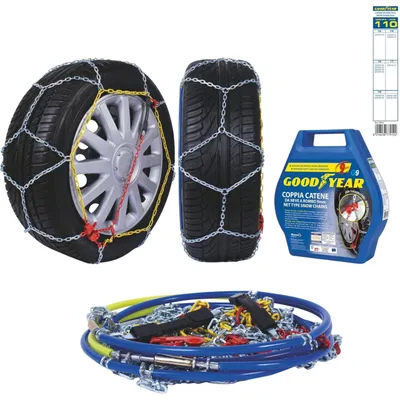 Imagen del producto de Goodyear 77912: "G9", cadenas para nieve, 9 mm, talla 110, con certificación TUV y ÖNORM