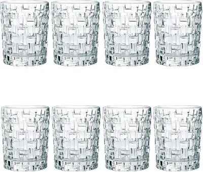 Produktbild von Nachtmann Dancing Stars Bossa Nova Whiskybecher Set, 8er Set, Whiskyglas, Tumbler, Kristallglas, H 10 cm, 330 ml
