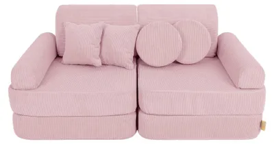 Obrázek produktu pro Dětská modulární pohovka Pocket 120 cm, samet, 10 dílů, SLIMCORD, pěnová výplň, certifikát OEKO-TEX, na hraní