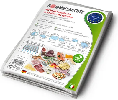 Produktbild von Vakuumbeutel VBS 304, 50 Stück à 30 x 40 cm, lebensmittelecht, hohe Absaugwirkung, extrem reißfest, erhitzbar bis 100 °C