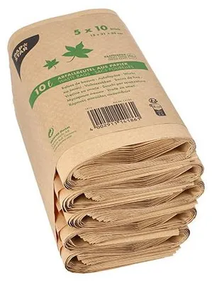 Produktbild von Abfallbeutel Kraftpapier 10?L 35?cm x 21?cm x 15?cm, braun – 200 Stück