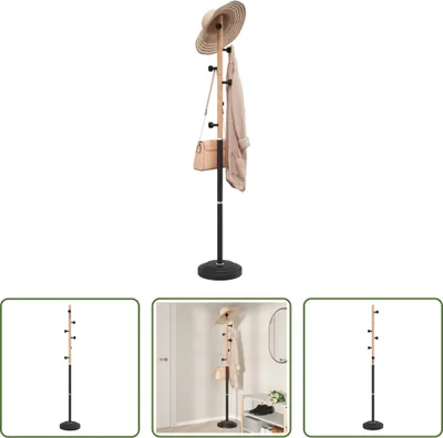 Obrázok produktu pre The Living Store Vešiak na kabáty Black 177 cm Práškovo lakovaná liatina