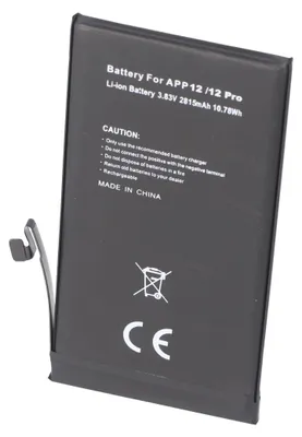 Produktbild von Akku passend für Apple iPhone 12/12 Pro, Li-Polymer, 3,83V, 2815mAh, 10,78Wh, built-in, ohne Werkzeug