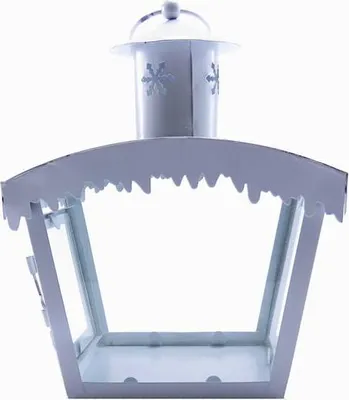 Zdjęcie produktu dla lampion metalowy BIAŁY 23x18cm