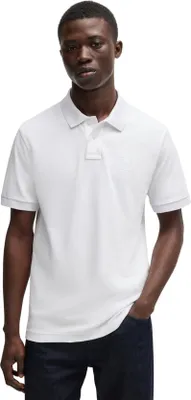 Produktbild von BOSS Orange Passenger Polo einfarbig weiß Slim Fit Baumwolle
