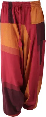 Produktbild von Uni Haremshose - Pumphose - einfache Schnürung - Yogi Pants - Cargohose rot