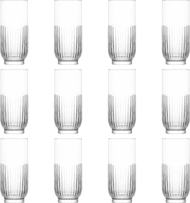 Produktbild von 12x Tokyo 395ml Highball-Gläser - Groß Hi Ball Glas Wasser Gin Saft Cocktail Trinkgläser Becher-Set - by LAV