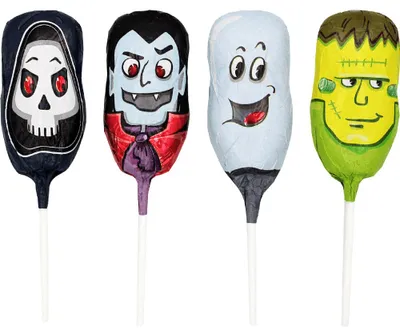 Produktbild von Storz Halloween Lolly Vollmilchschokolade – 50 Stück, 750 g