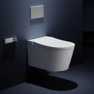 Produktbild von HOROW Intelligent Dusch WC Spülrandlos beheiztes Bidet elektrisch Toilette, Japanische Toilette WC, Warme Lufttrocknung, Damenpflege, Nachtlicht