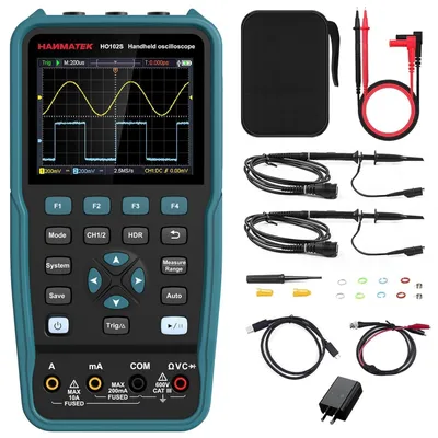 Produktbild von Multimeter, Handheld-Oszilloskop, Signalgeneratoren – 3-in-1, 100 MHz, Wellenformgenerator