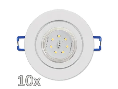 Produktbild von Einbauleuchten-Set McShine, 10xRahmen, 10xStrahler, weiß, 300lm, 3W, IP44