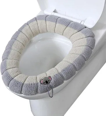 Productafbeelding van Unyqoos® Wasbare, verstelbare toiletbrilhoes van polyester – zacht en ademend, geschikt voor U-, O- en V-vormige toiletbrillen, evenals voor kleine, vierkante modellen, en hygiënisch