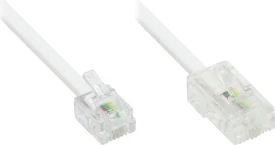 Produktbild von DSL Modem Kabel RJ11 / RJ45, weiß, 3m, Good Connections®