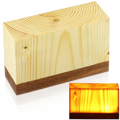 Produktbild von Interlook Holz Nachttischlampe LED Berührungsdimmbar USB