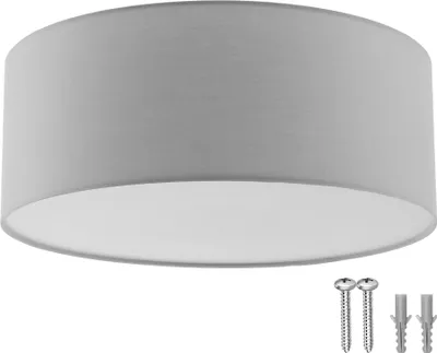 Image de Plafonnier CIRCUM abat-jour en aspect lin - gris