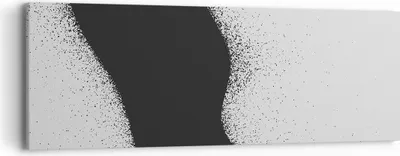 Produktbild von Bild auf Leinwand - Leinwandbild - Einteilig - Schwarz Staub Weiß - 90x30cm - Wand Bild - Wanddeko - Wandbilder - Leinwanddruck - Bilder - Wanddekoration - Leinwand bilder - Wandbild - AB90x30-4744