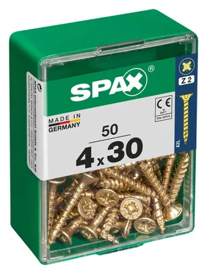 Produktbild von Schraubenkasten SPAX Holzschraube Flacher Kopf (4 x 30 mm) (4,0 x 30 mm)