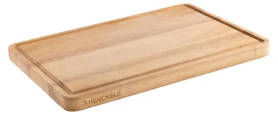 Zdjęcie produktu dla Deska do krojenia HENCKELS, wykonana z drewna, wymiary: 40 x 27,5 x 2,5 cm, z rowkiem na sok
