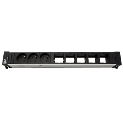 Obrázek produktu pro Bachmann CONFERENCE, Vnitřní, Typ E, Hliník, Černá, 3 AC zásuvky / AC zásuvek, 444 mm