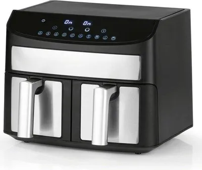 Productafbeelding van Doppelgarnier Airfryer - Dubbele grillplaat - Dubbele kookfunctie - Heteluchtfriteuse