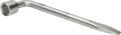 Produktbild von KOTARBAU® Auto-Radschlüssel gebogen 23 mm aus Kohlenstoffstahl Verchromt