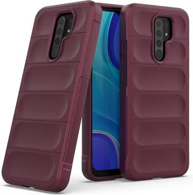 Produktbild von Redmi 9 Hülle, Weich TPU Silikon Stossfest Anti-rutsch Schutzhülle für Xiaomi Redmi 9 bordeaux
