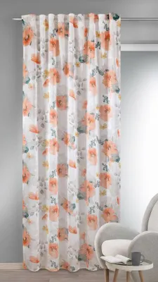 Produktbild von Fertigschal verdeckte Schlaufen "Nora" -  Größe (HxB) 245x135cm  orange
